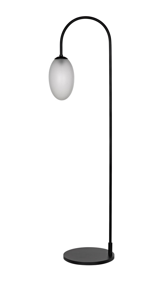 NOIR Swan Floor Lamp Black Steel