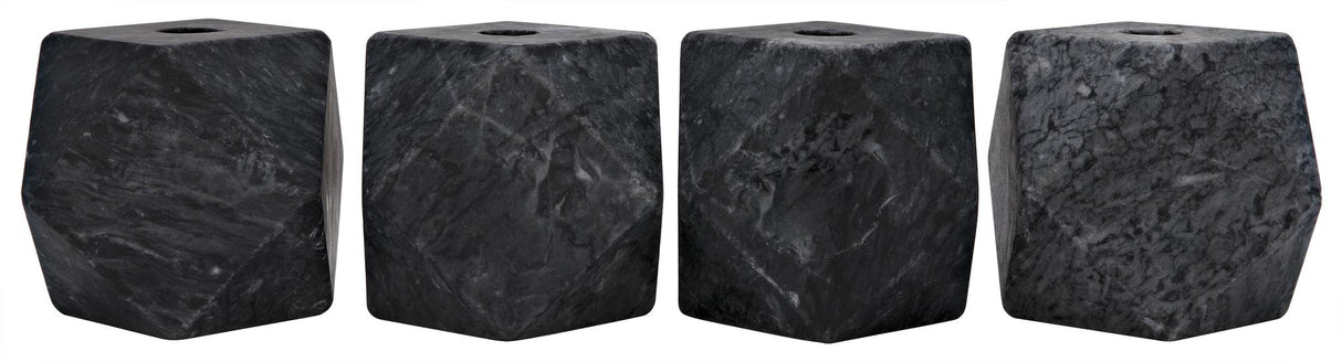 NOIR Polyhedron Decorative Candle Holder Set of 4