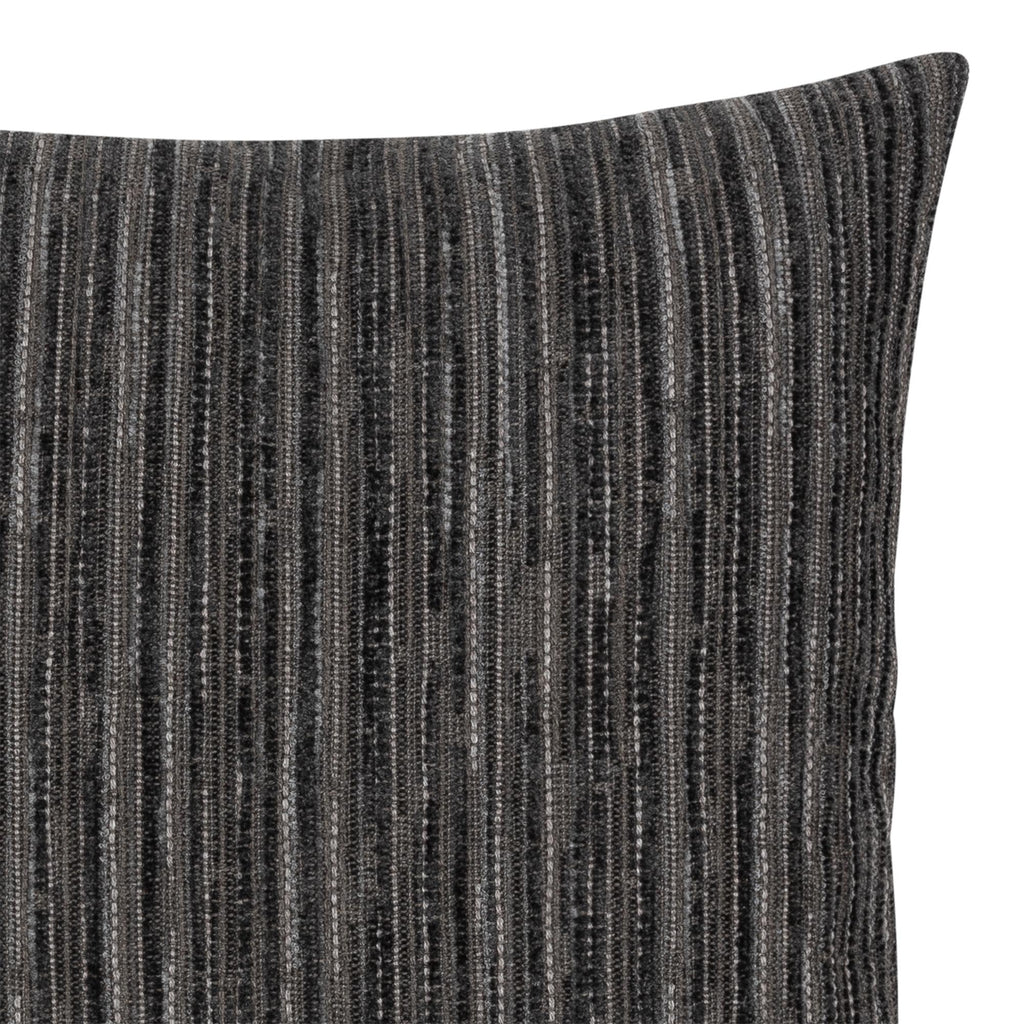 Elaine Smith Luxe Stripe Charcoal Gray Pillow