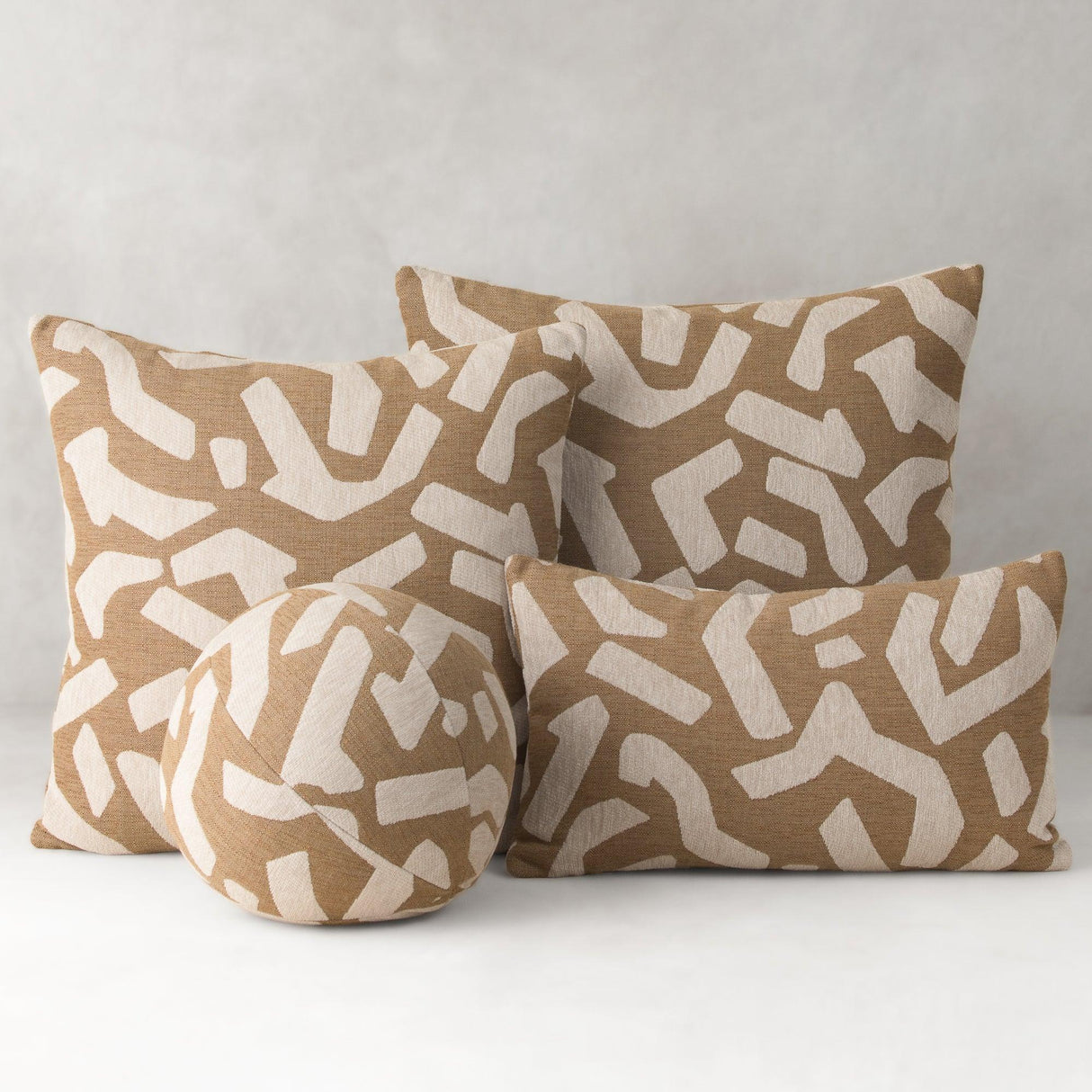 Elaine Smith Fascination Caramel Brown 20"x20" Decorative Pillow