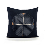Elaine Smith Direction Indigo Deep Blue 20"x20" Decorative Pillow
