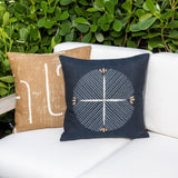 Elaine Smith Direction Indigo Deep Blue 20"x20" Decorative Pillow