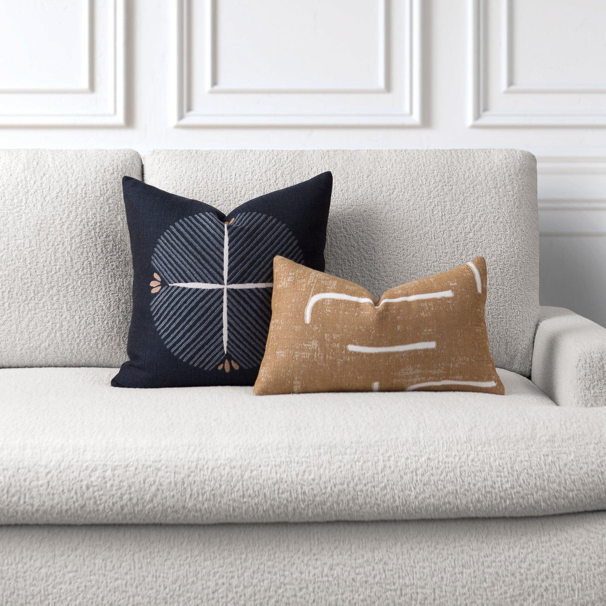 Elaine Smith Direction Indigo Deep Blue 20"x20" Decorative Pillow