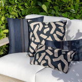 Elaine Smith Journey Indigo Deep Blue 20"x20" Decorative Pillow