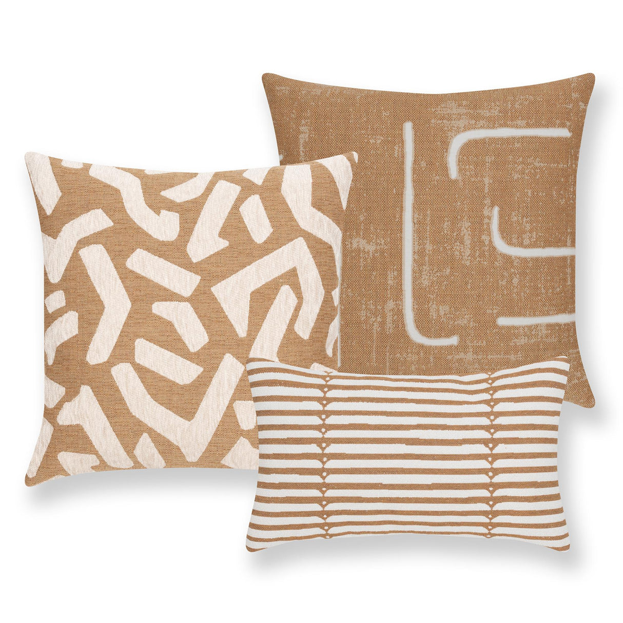 Elaine Smith Instinct Caramel Brown Pillow