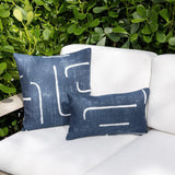 Elaine Smith Instinct Denim Blue 20"x20" Decorative Pillow