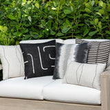 Elaine Smith Instinct Ebony Black 20"x20" Decorative Pillow