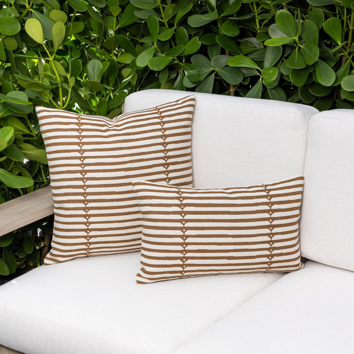 Elaine Smith Sincerity Caramel Brown 20"x20" Decorative Pillow