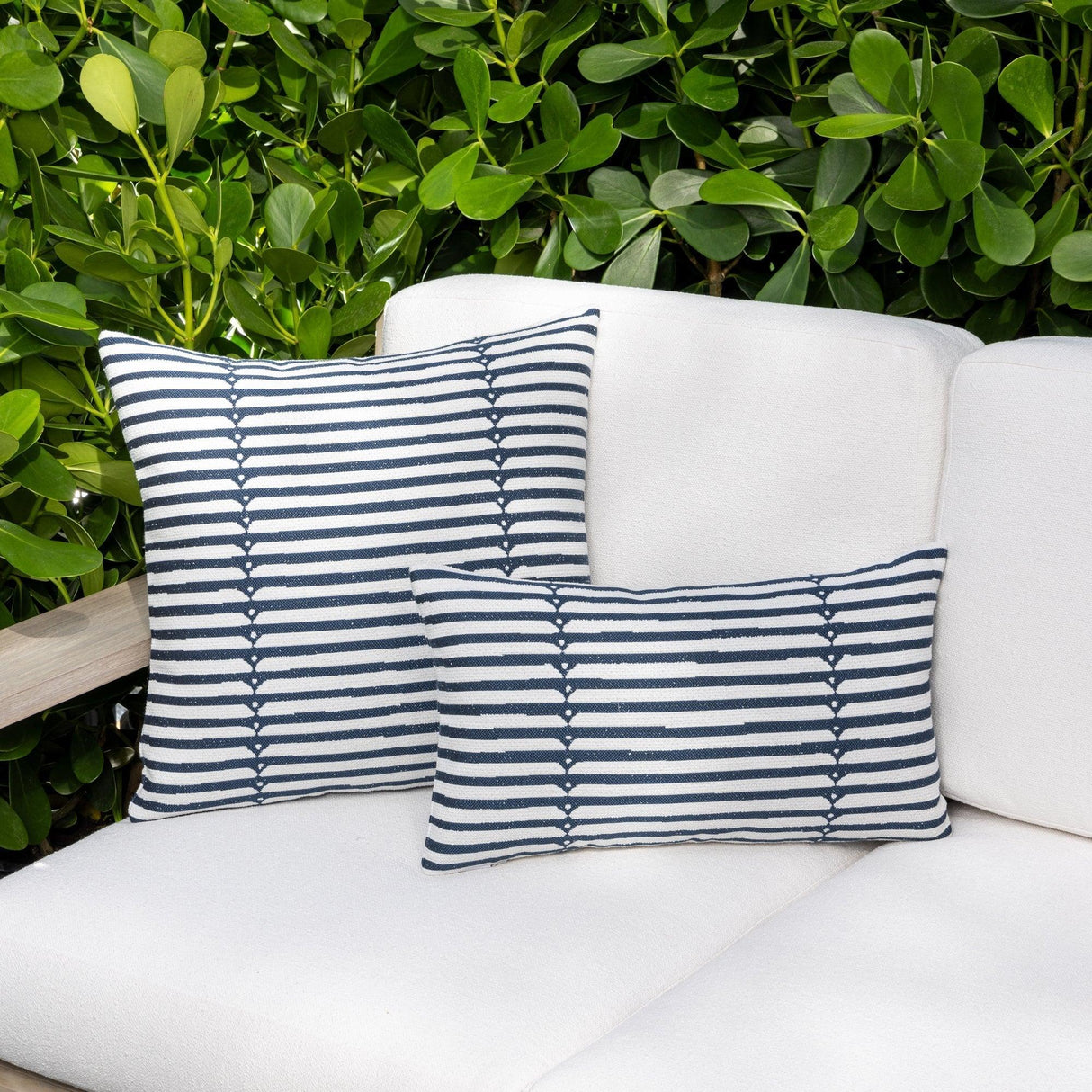 Elaine Smith Sincerity Denim Blue 20"x20" Decorative Pillow