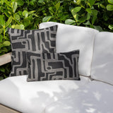 Elaine Smith Noble Charcoal Black 20"x20" Decorative Pillow