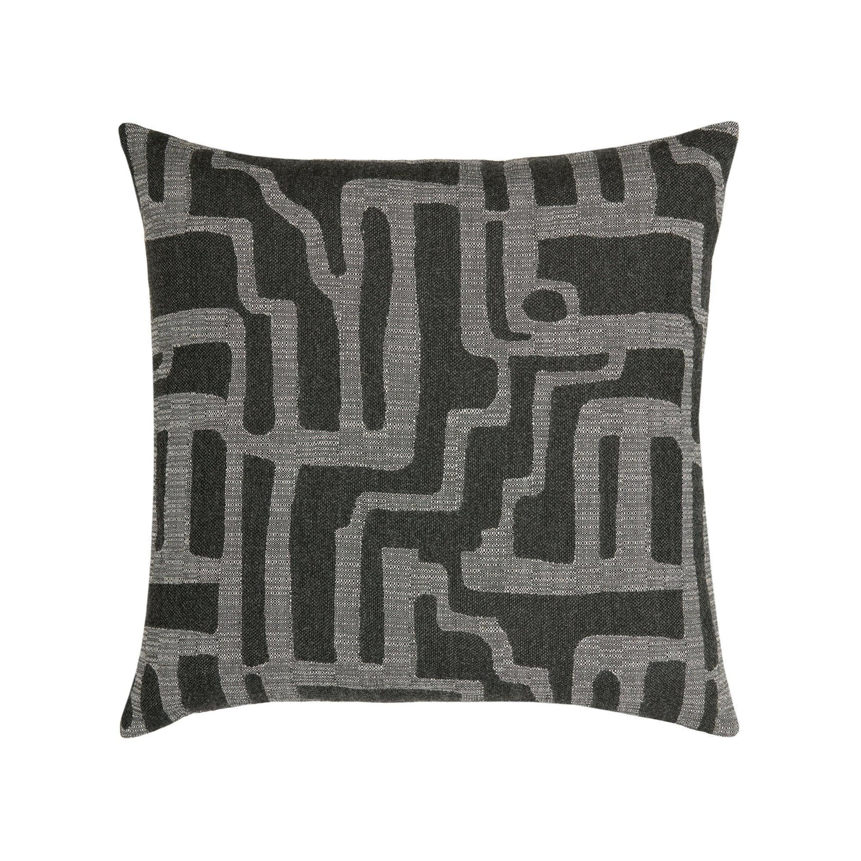 Elaine Smith Noble Charcoal Black 20"x20" Decorative Pillow