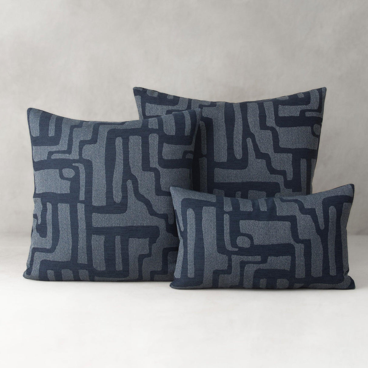 Elaine Smith Noble Indigo Deep Blue 20"x20" Decorative Pillow