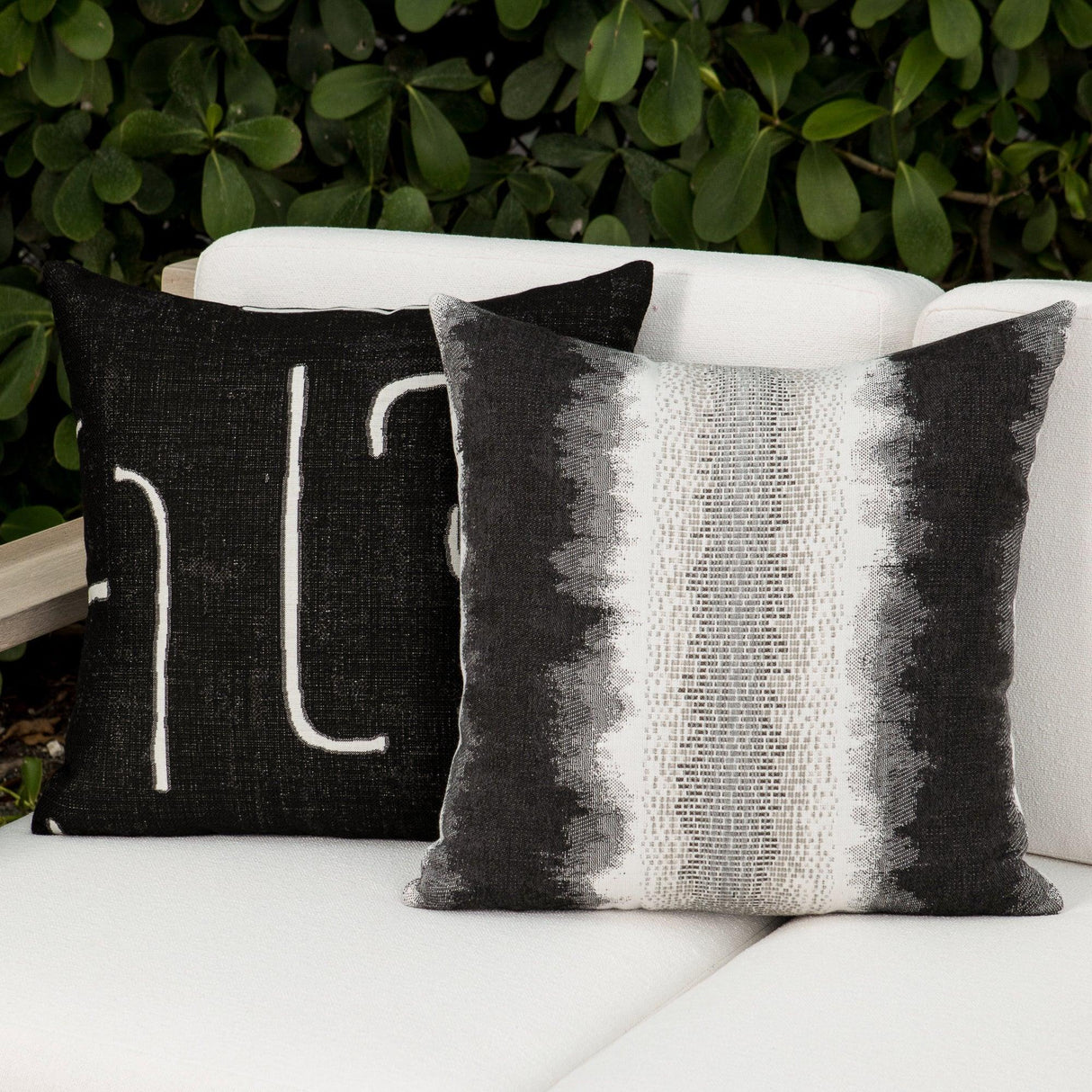 Elaine Smith Resilience Charcoal Black 20"x20" Decorative Pillow