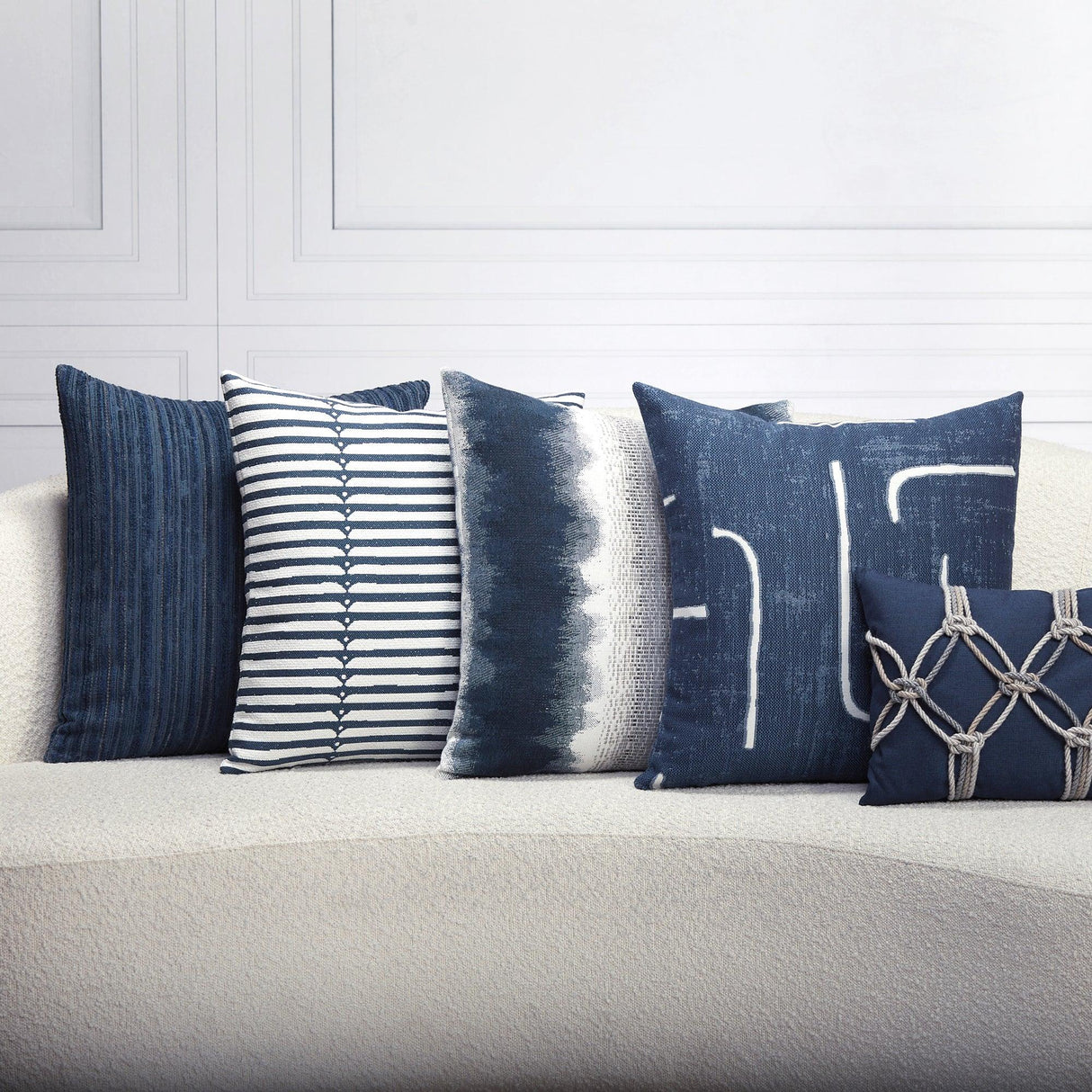 Elaine Smith Resilience Indigo Blue 20"x20" Decorative Pillow