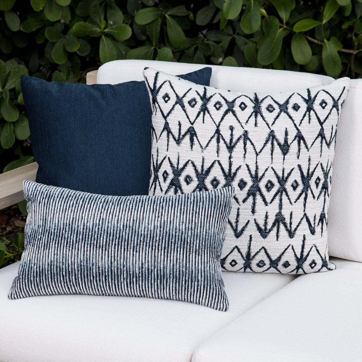 Elaine Smith Luxe Velour Indigo Deep Blue 20"x20" Decorative Pillow