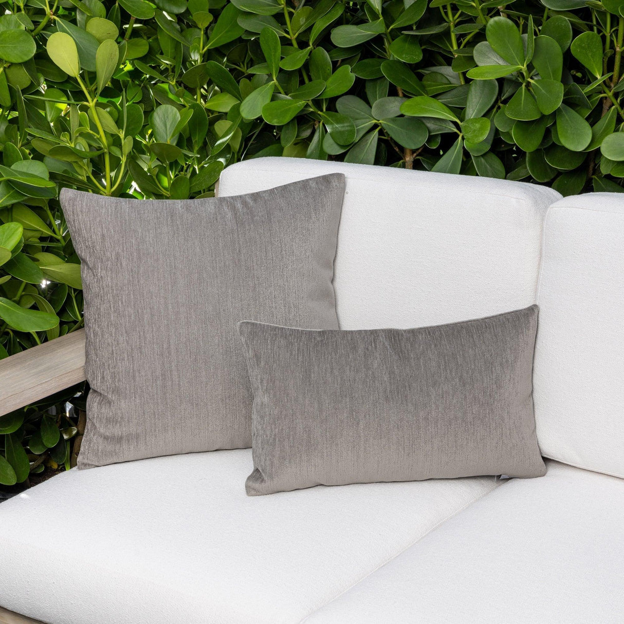 Elaine Smith Luxe Velour Pewter Gray 20"x20" Decorative Pillow