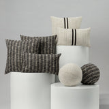 Elaine Smith Intertwine Ebony Black 20"x20" Decorative Pillow