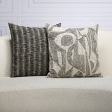 Elaine Smith Intertwine Ebony Black 20"x20" Decorative Pillow