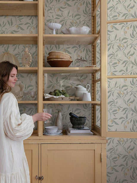 Scalamandre Vinnie Sage Green Wallpaper