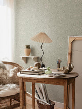 Scalamandre Caroline Moss Green Wallpaper