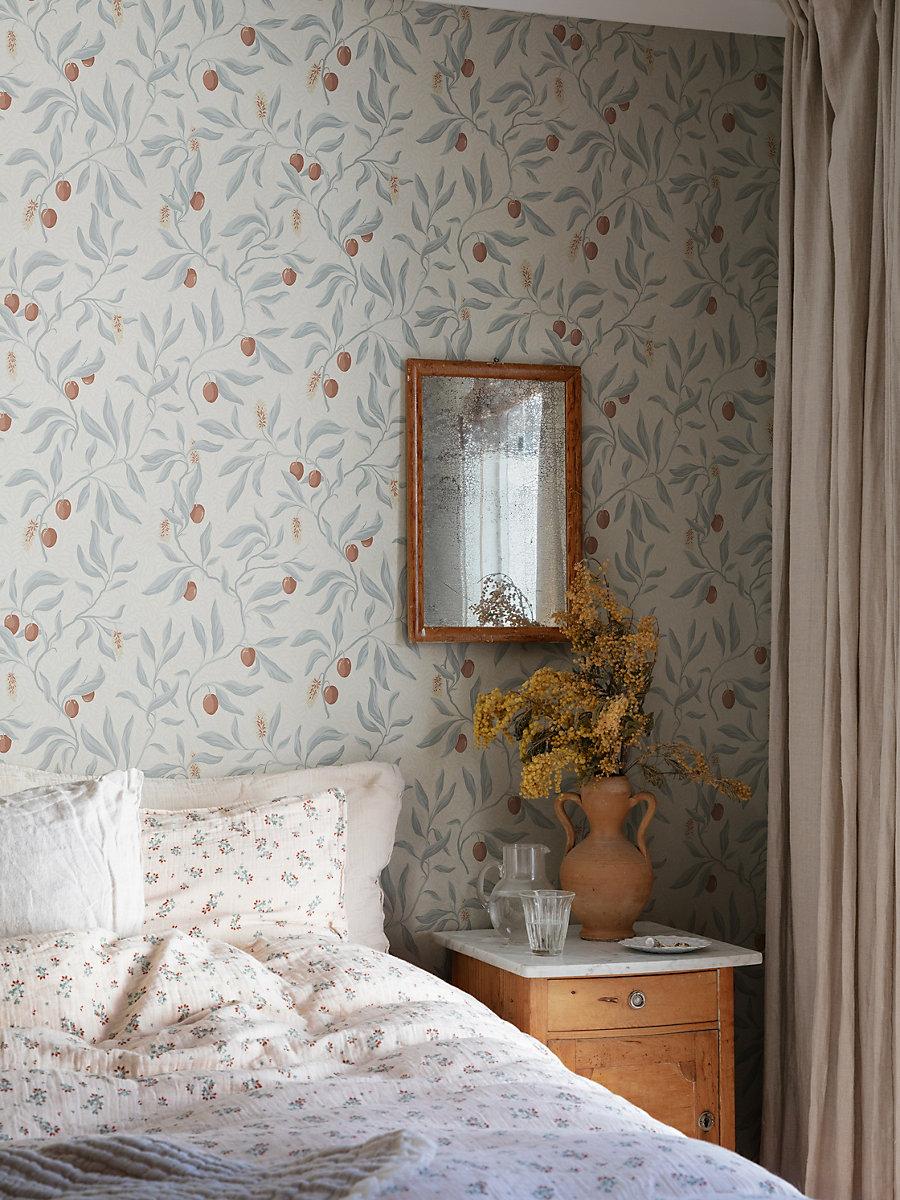 Scalamandre Vinnie Misty Blue Wallpaper