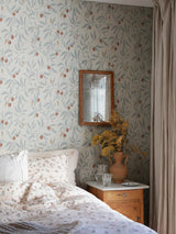 Scalamandre Vinnie Misty Blue Wallpaper