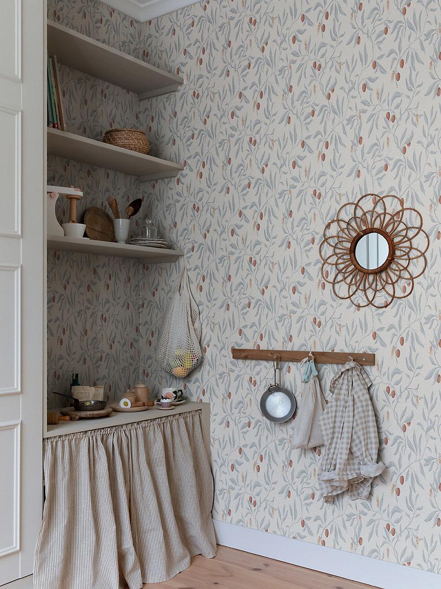 Scalamandre Vinnie Misty Blue Wallpaper