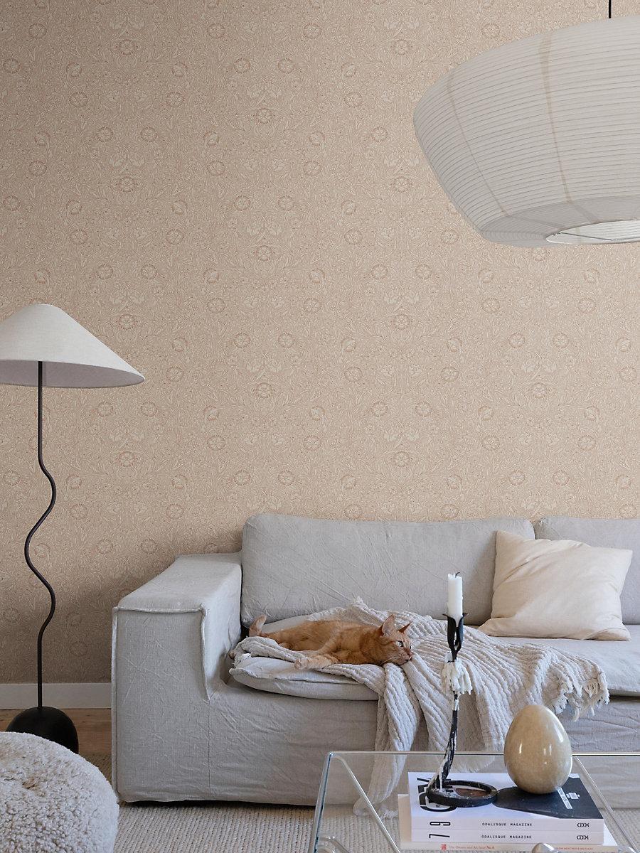 Scalamandre Caroline Terracotta Wallpaper