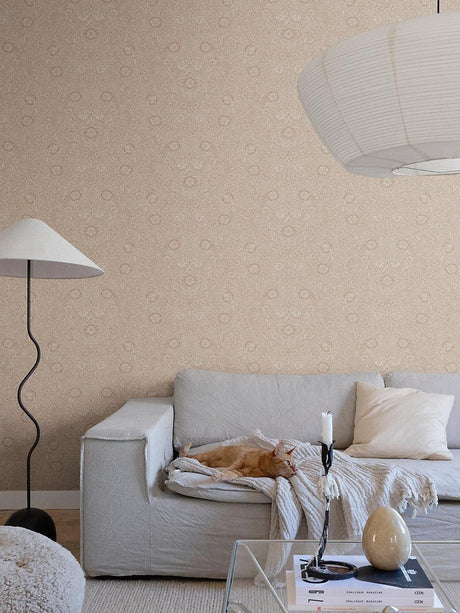 Scalamandre Caroline Terracotta Wallpaper