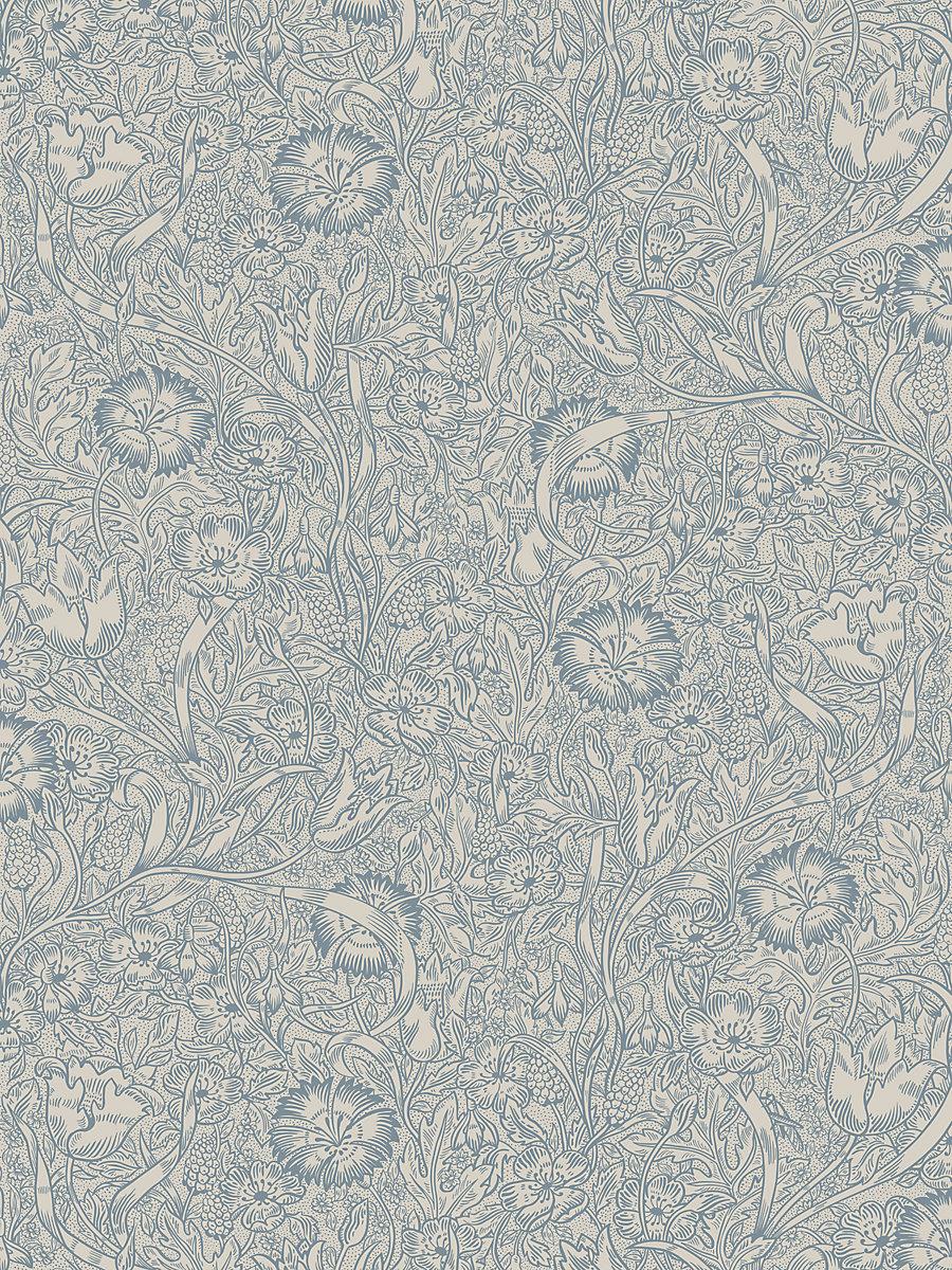 Scalamandre Caroline Indigo Blue Wallpaper