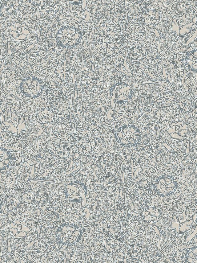 Scalamandre Caroline Indigo Blue Wallpaper