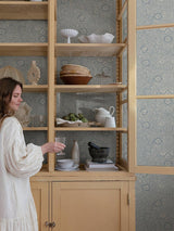 Scalamandre Caroline Indigo Blue Wallpaper