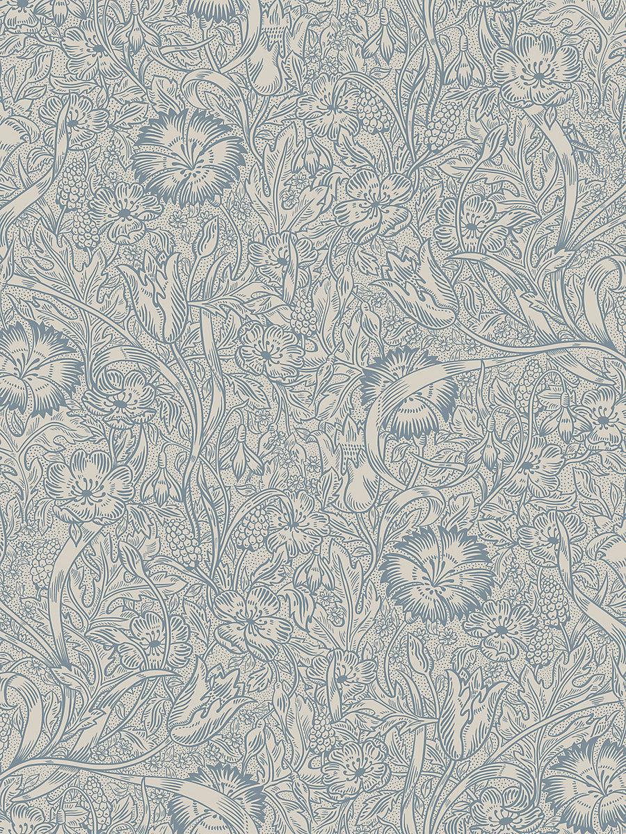 Scalamandre Caroline Indigo Blue Wallpaper