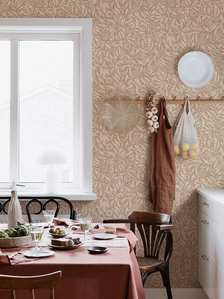 Scalamandre Olof Terracotta Wallpaper