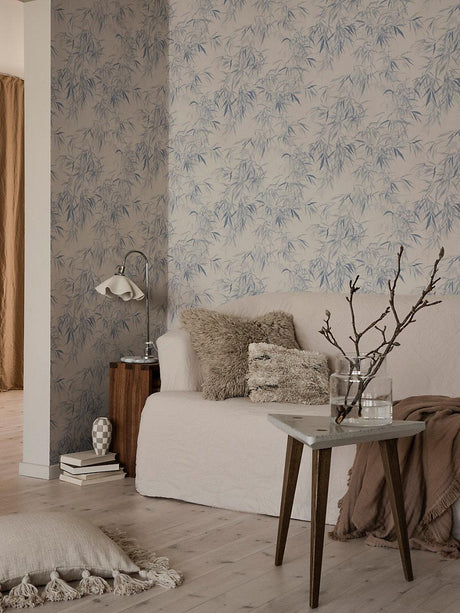 Scalamandre Jon Indigo Blue Wallpaper