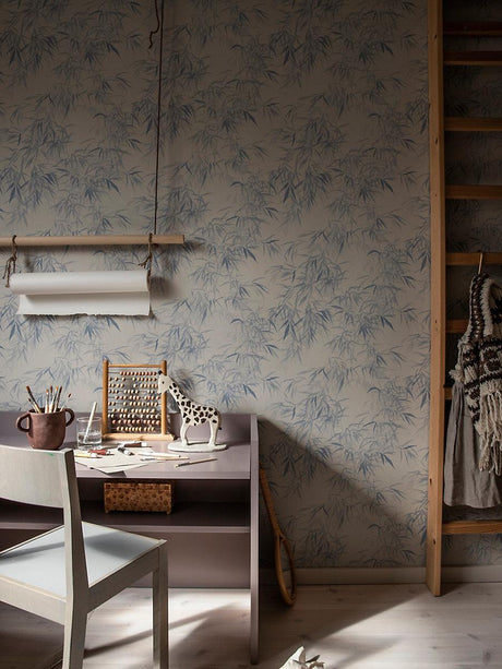 Scalamandre Jon Indigo Blue Wallpaper