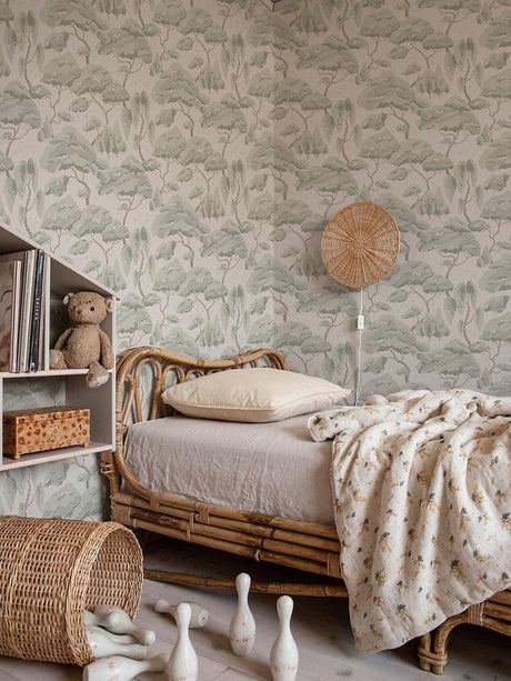 Scalamandre Kristoffer Spring Green Wallpaper