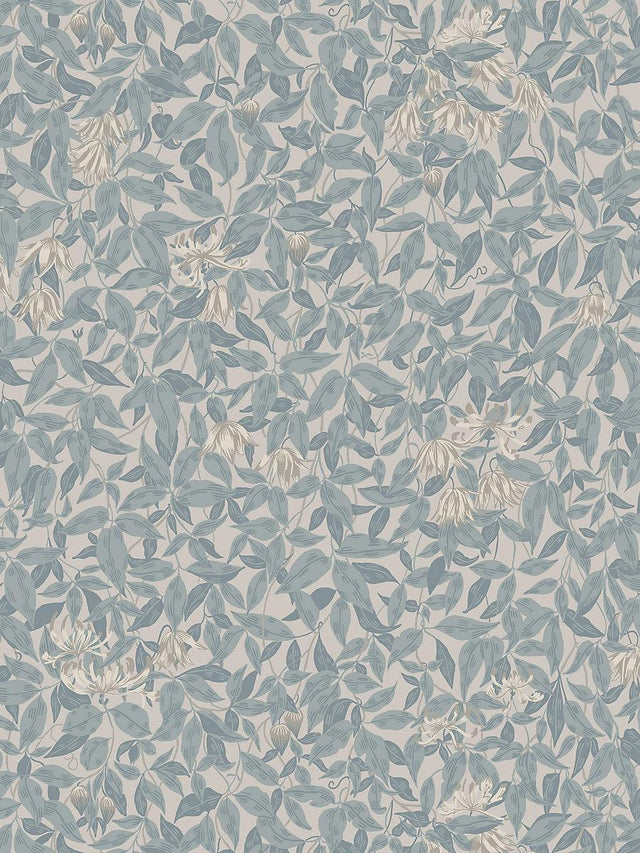 Scalamandre Linnea Misty Blue Wallpaper
