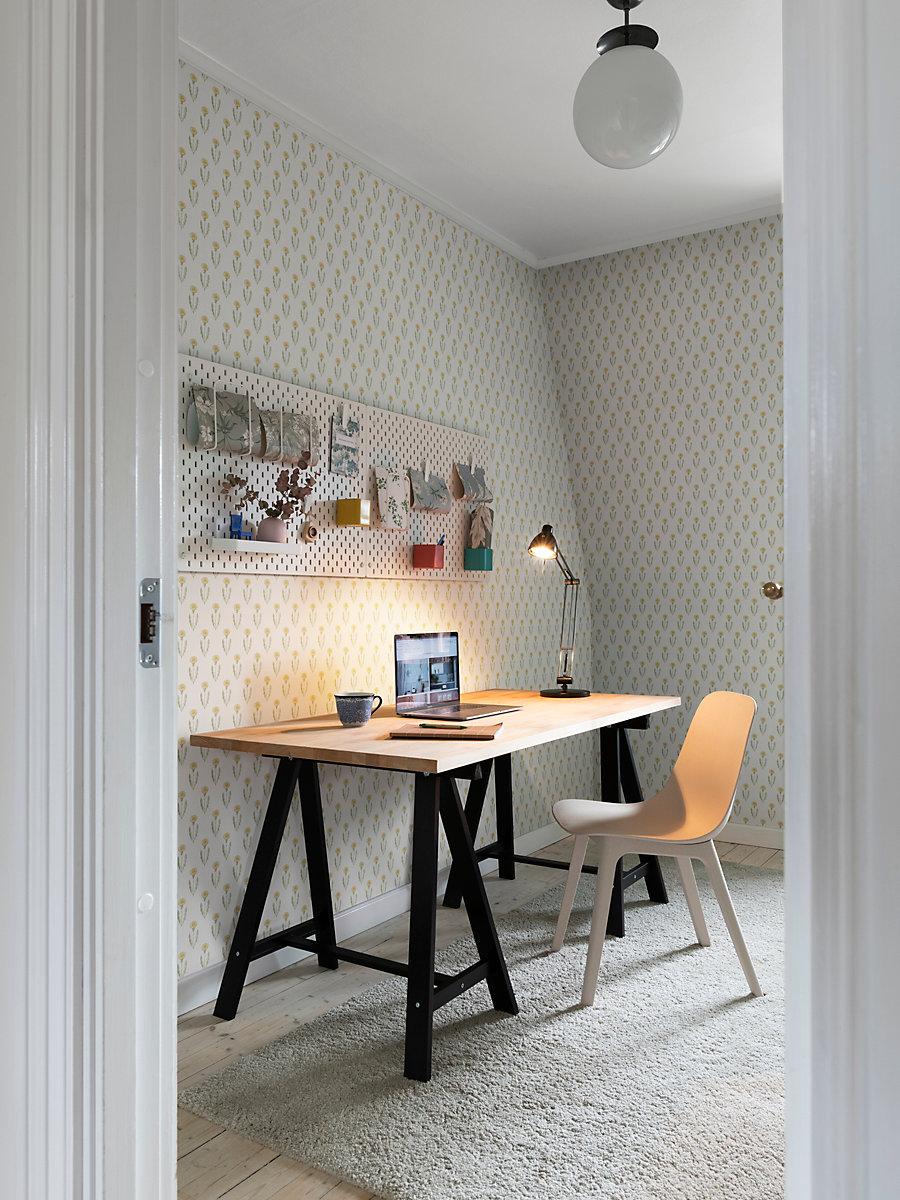 Scalamandre Maskrosen Spring Green Wallpaper