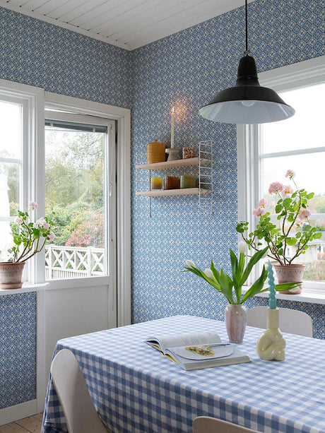 Scalamandre Lyckan Sapphire Wallpaper