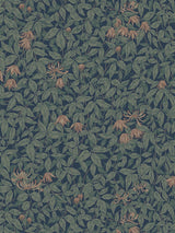 Scalamandre Linnea Midnight Blue Wallpaper