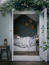 Scalamandre Linnea Midnight Blue Wallpaper