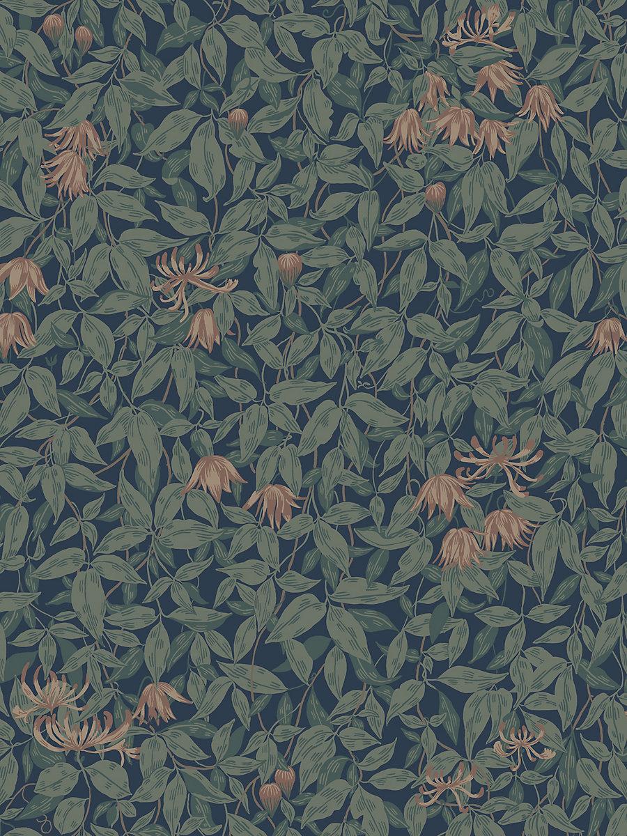 Scalamandre Linnea Midnight Blue Wallpaper