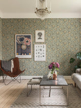 Scalamandre Charlotta Forest Green Wallpaper