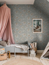 Scalamandre Charlotta Forest Green Wallpaper