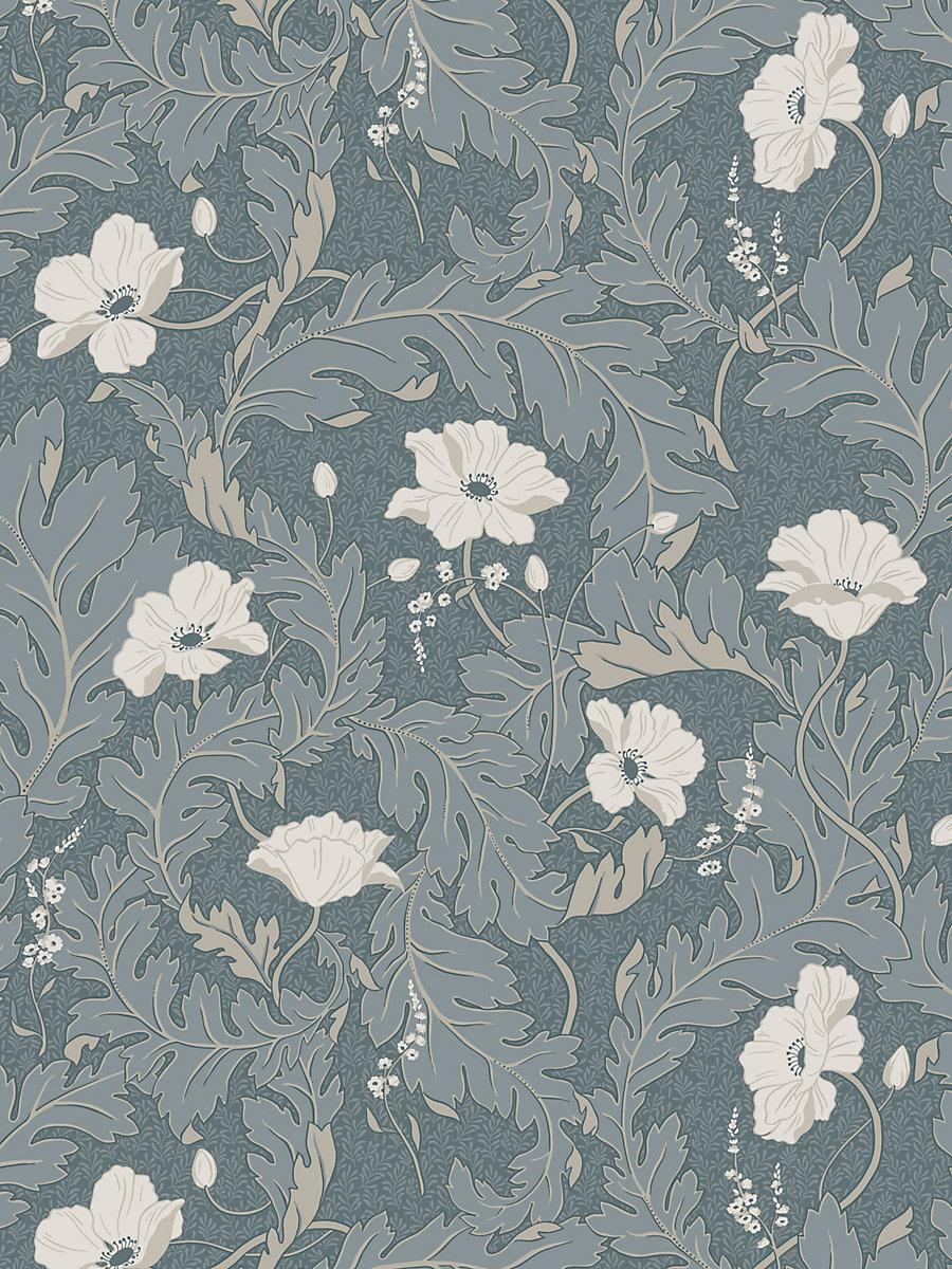 Scalamandre Charlotta Petrol Wallpaper