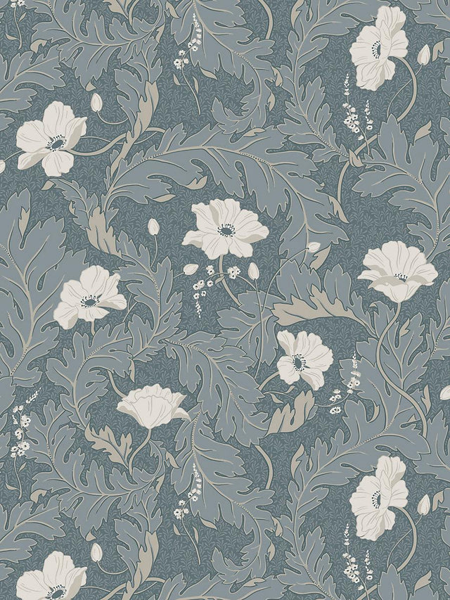 Scalamandre Charlotta Petrol Wallpaper