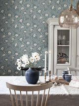 Scalamandre Charlotta Petrol Wallpaper