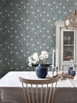 Scalamandre Charlotta Petrol Wallpaper