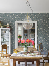 Scalamandre Charlotta Petrol Wallpaper